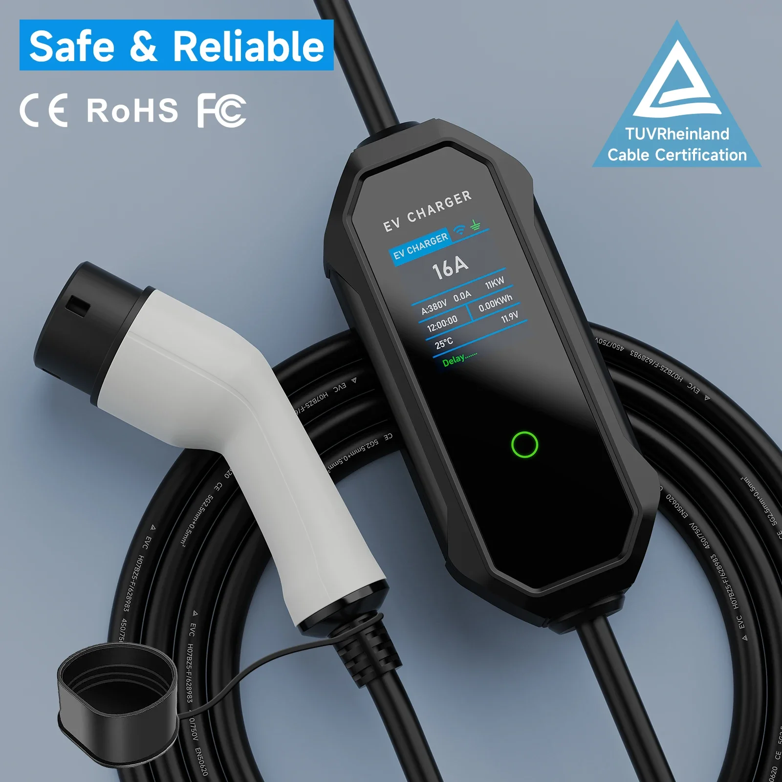 AFEEV 11KW Tip 2 EV Şarj Cihaz - Type 2 Portable Ev Charger 11Kw Cee incelemesi ve fiyatı