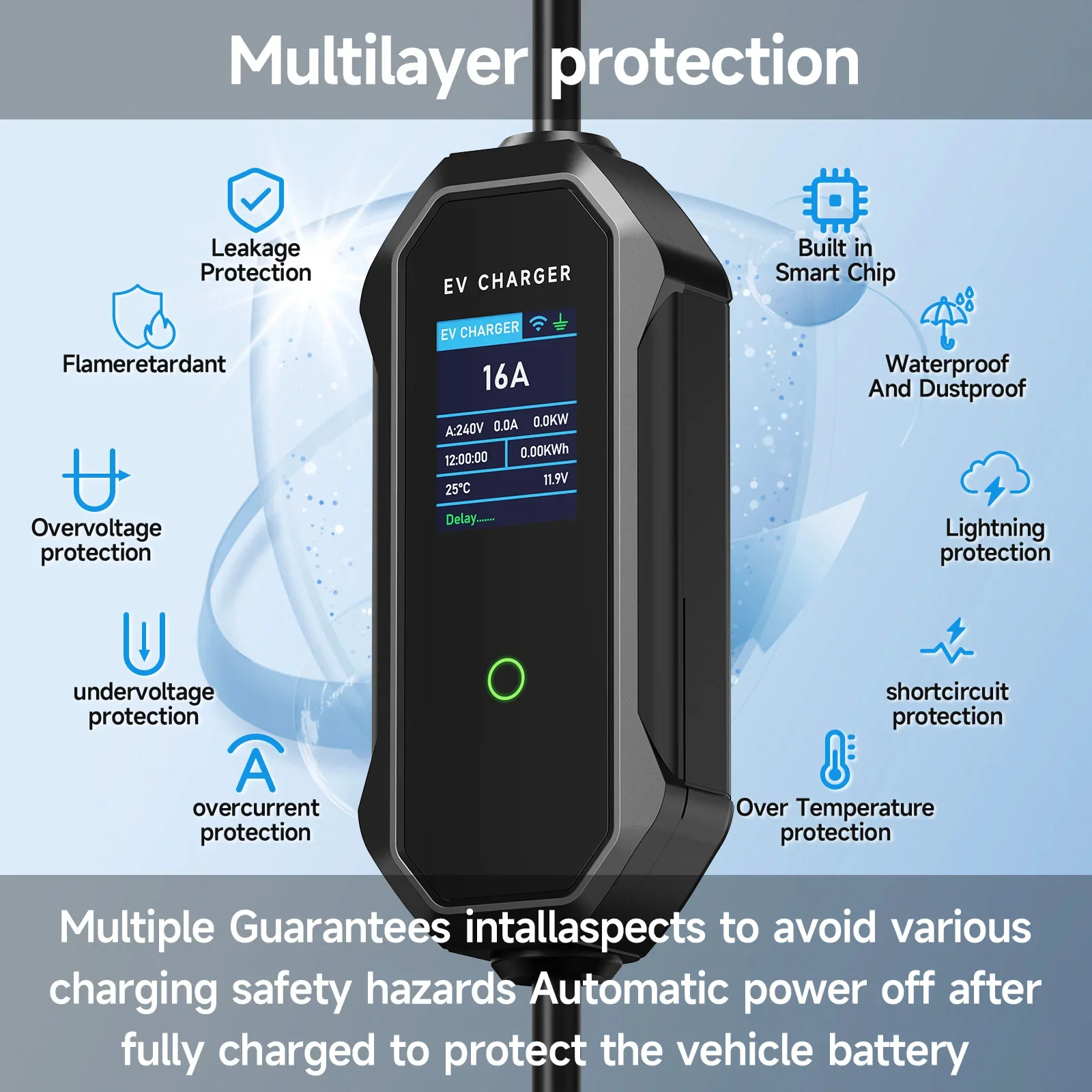 AFEEV 11KW Tip 2 EV Şarj Cihaz - Type 2 Portable Ev Charger 11Kw Cee incelemesi ve fiyatı
